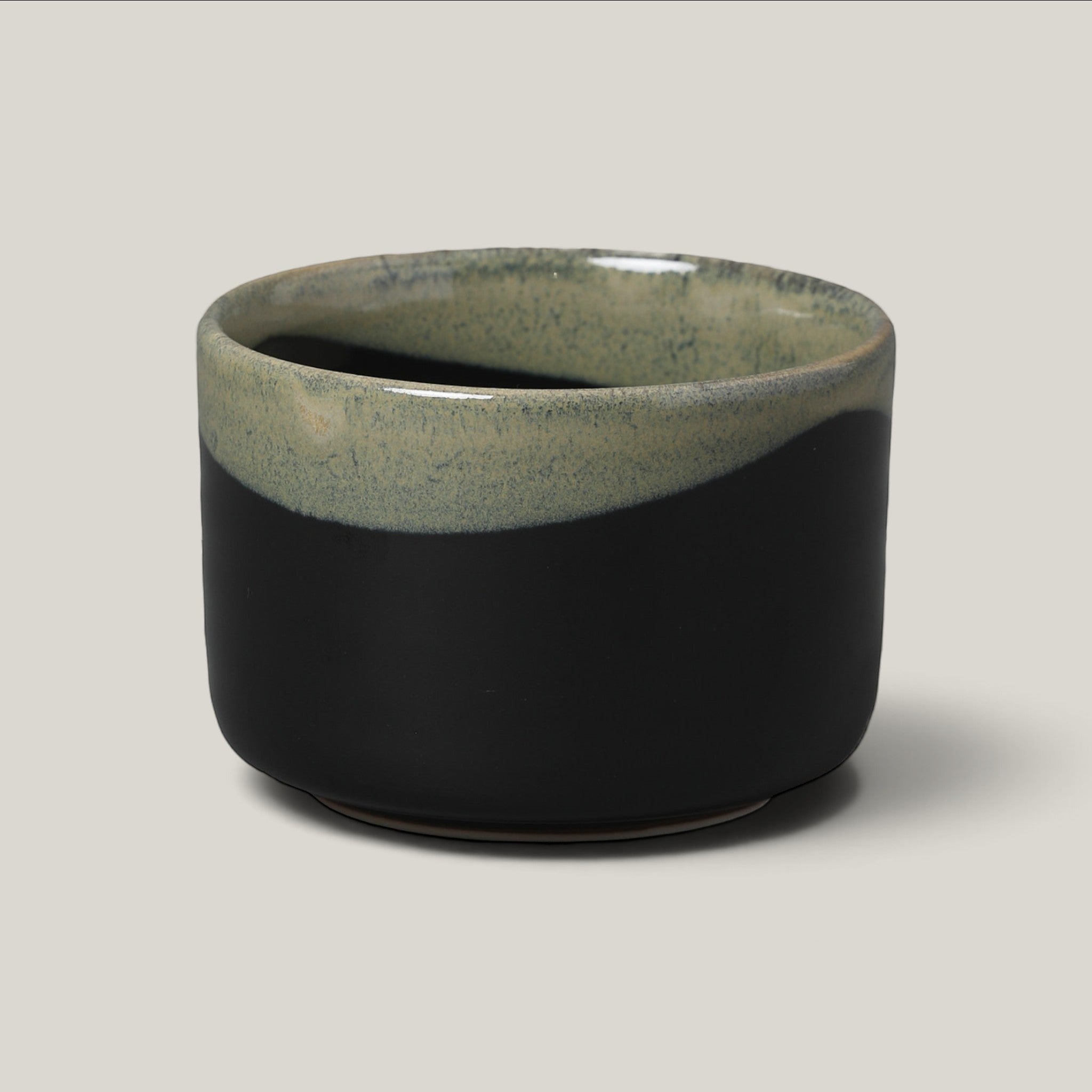 Mino ware Matcha Chawan Blue-Green & Black