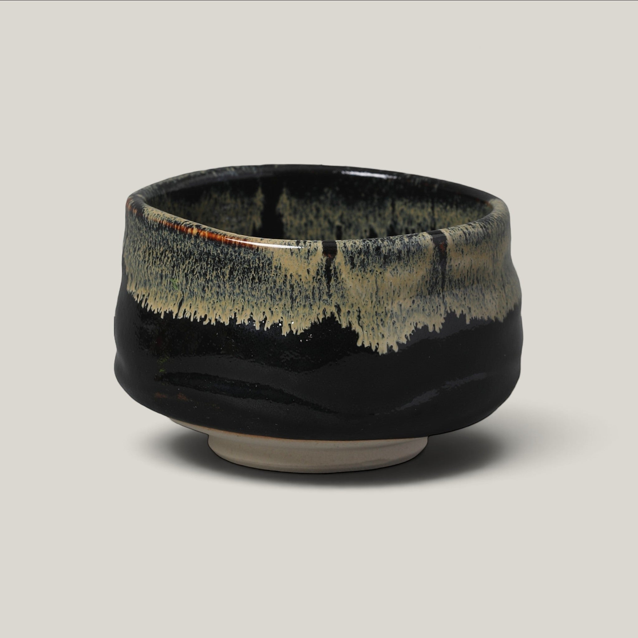 Mino ware Matcha Chawan Green & Black
