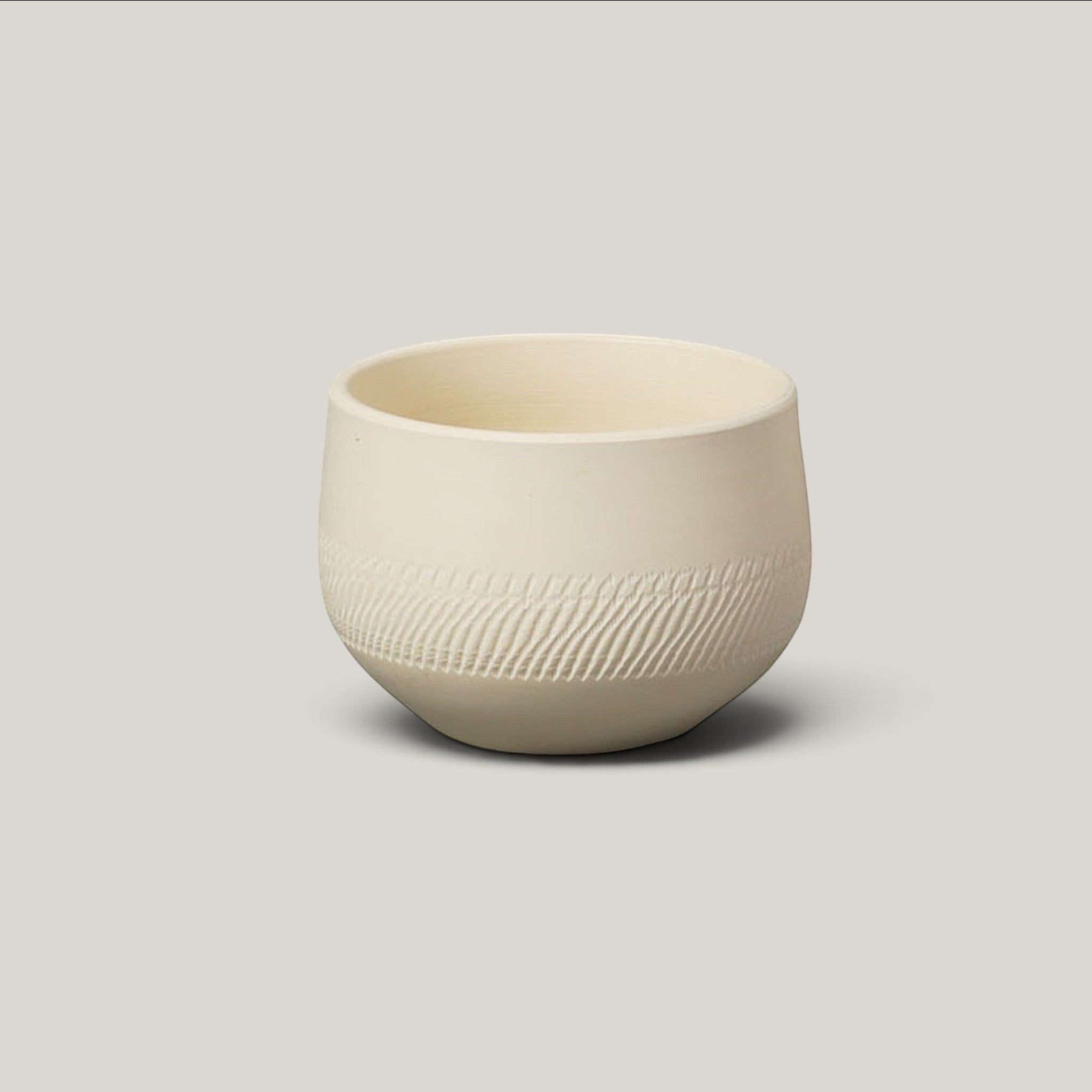 Tokoname Yunomi Tea Cup Textured White