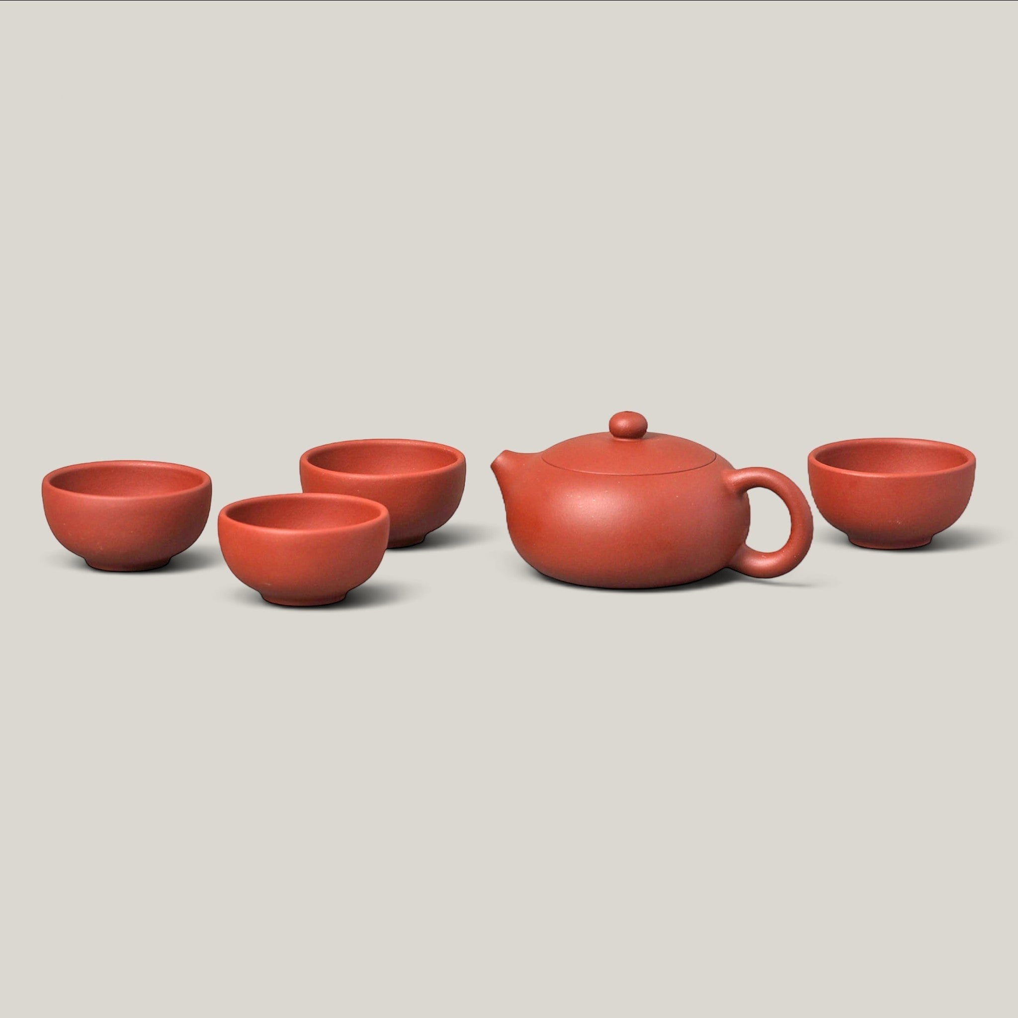 Zisha Xishi Teapot and Cups Set
