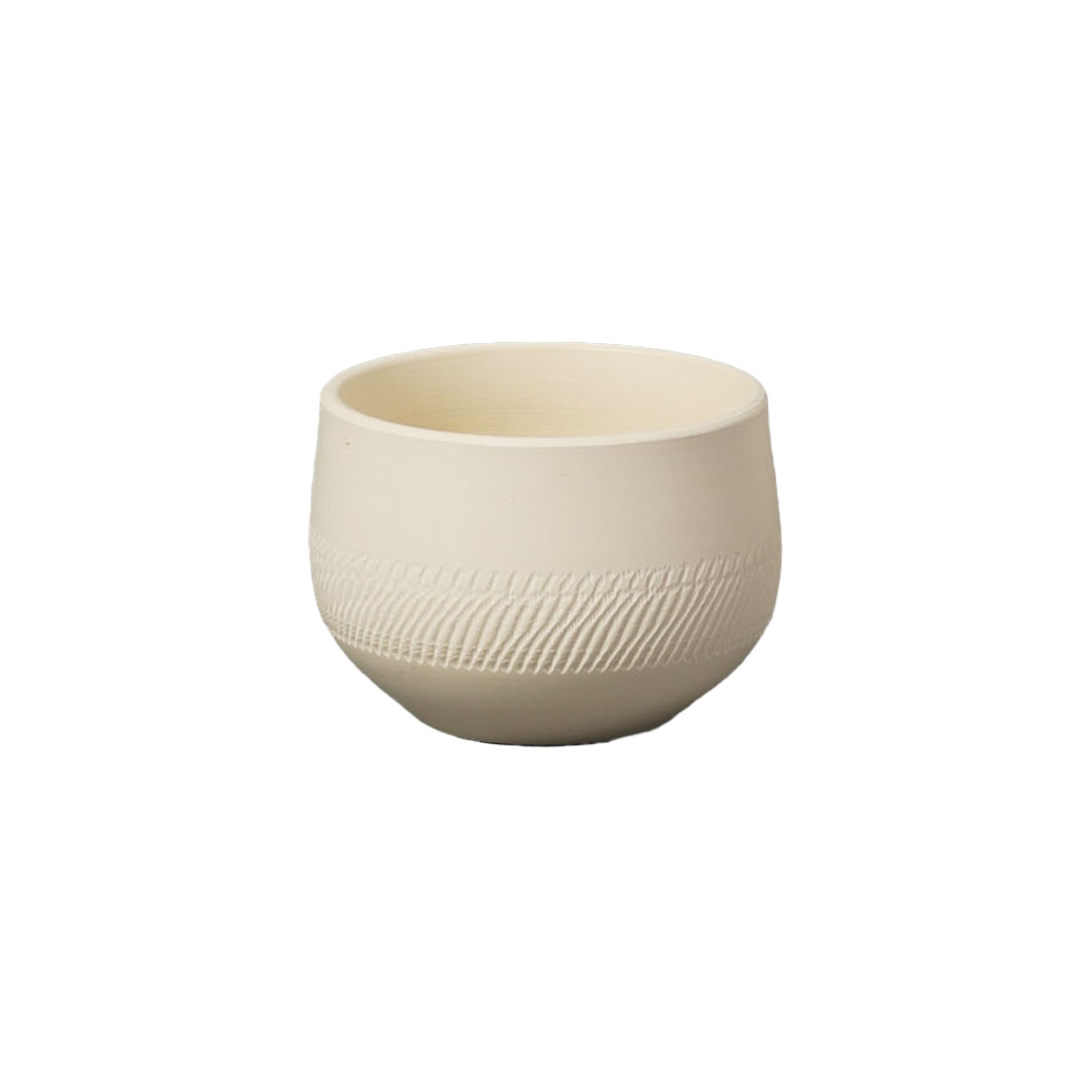Tokoname Yunomi Tea Cup Textured White